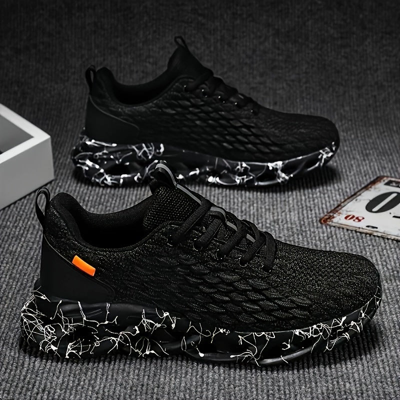 Men's Woven Knit Breathable Running Shoes for Outdoor Activities