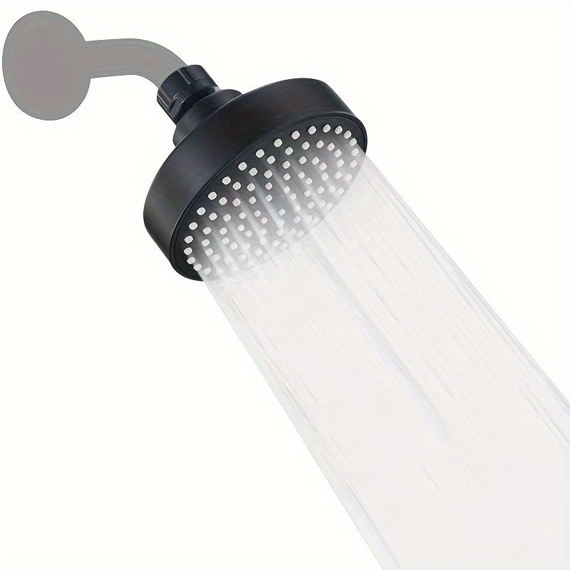 Powerful high-pressure shower head with strong spray stream, small silicone nozzles, and universal fit for all water flow showers.