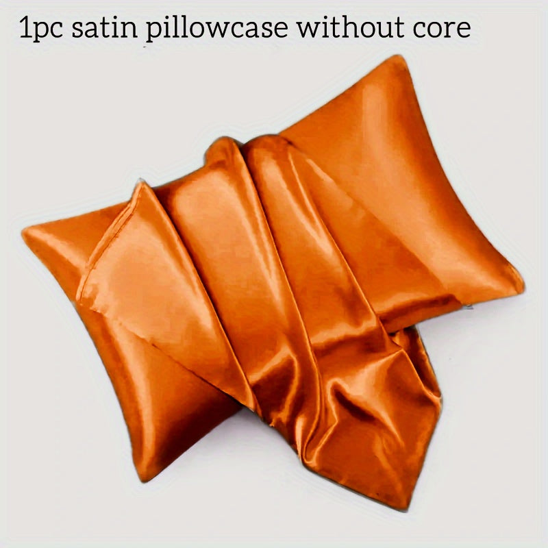 Premium quality luxurious soft satin pillowcase, machine washable, ideal for bedroom and guest room decoration.