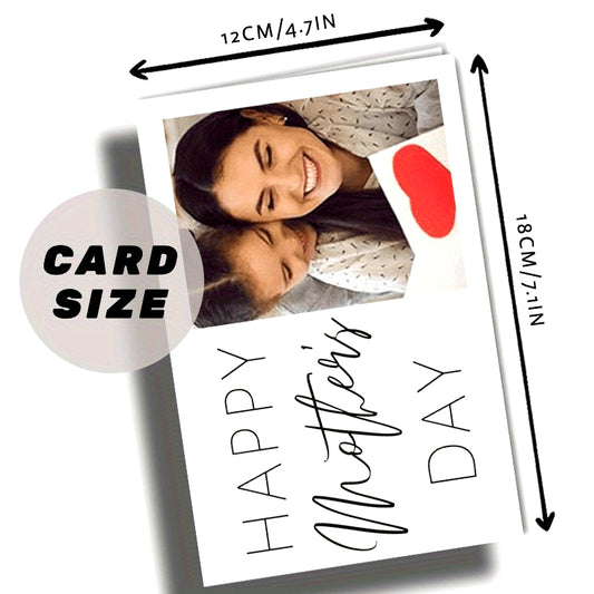 Personalized Mother's Day Card featuring your own photo, perfect for Mom from both sons and daughters. This unique gift option also includes Mother's Day gifts, decorations, gift cards, and thank you cards.