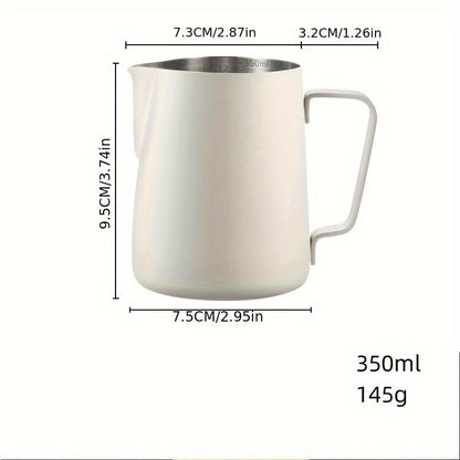 350ml Stainless Steel Milk Frothing Pitcher, Ideal for Creating Perfectly Frothed Milk for Cappuccinos and Lattes, Perfect for Espresso Machines and Latte Art