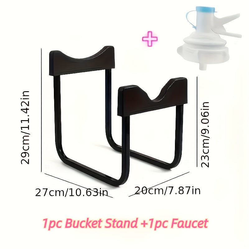 Iron Stand with Faucet for Dispensing Water, Detachable Cooler Faucet, Compatible with 5-10L Bottles, No Electricity Needed.