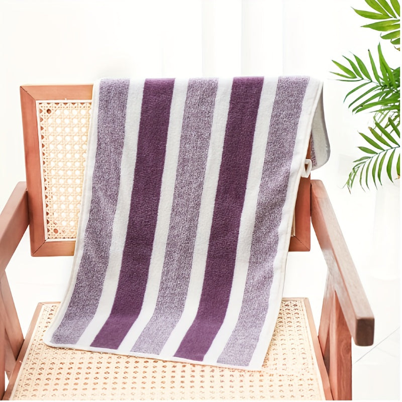 Soft, absorbent striped towel set perfect for home bathrooms - a great Valentine's Day gift.