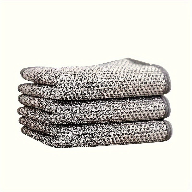 Set of 30 miracle cleaning cloths for pots and stoves. Made from gray PET material. Hand wash only.