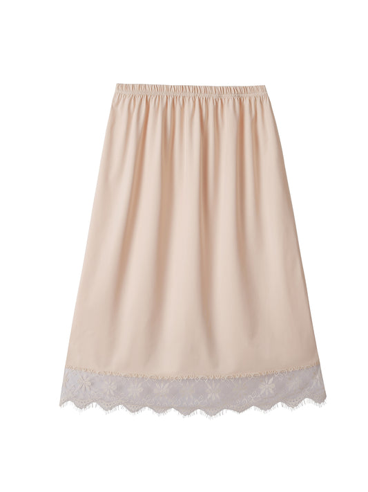 Women's half slip underskirt with anti-static feature extends skirts and dresses.