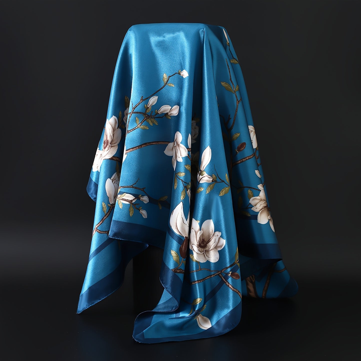 1pc 90*90cm Square Scarf by brand wejet. Lightweight, printed handkerchief suitable for all seasons. Can be worn as a headscarf, fashion accessory, or for outdoor sun protection. Classic