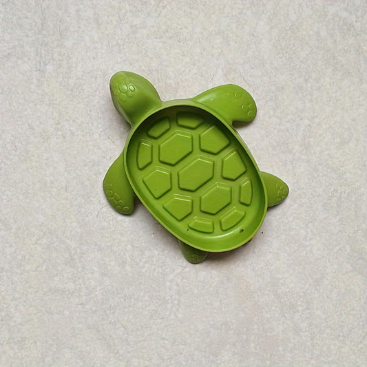 Turtle-shaped soap dish: Easy drainage, durable plastic, no lid. Perfect bathroom accessory.