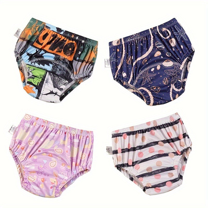 Cloth Diaper Training Underwear for Boys and Girls, Toilet Training Diaper Pants with Leak-proof Pouch, Washable Urine Separation Pants for Children