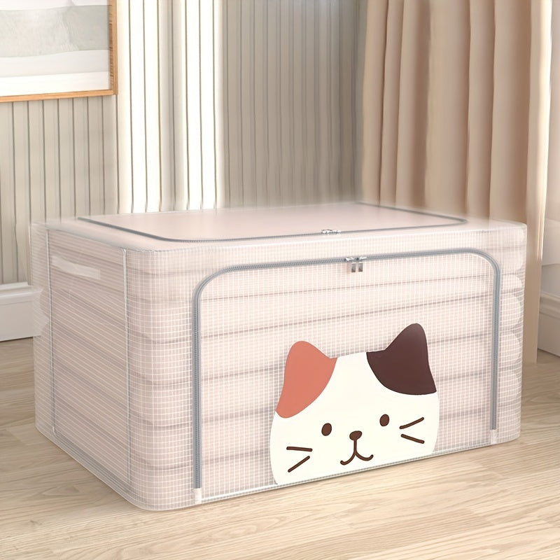 Classic Style PVC Storage Box, Rectangular Shape, Waterproof and Durable, Stackable and Foldable with Space-Saving Design. Perfect for Closet Organization and Multipurpose Home & Kitchen Organizer, Ideal for Under-Bed Storage. 24L/66L Size.