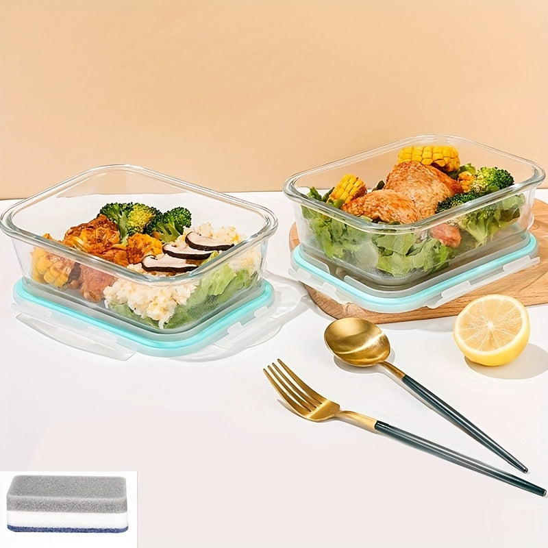 Essentials Glass Storage Container Set with Snap Lock Lids - Watertight & Airtight - Heat & Cold Resistant - Microwave, Oven, Freeze & Dishwasher Safe - Meal Prep & Baking