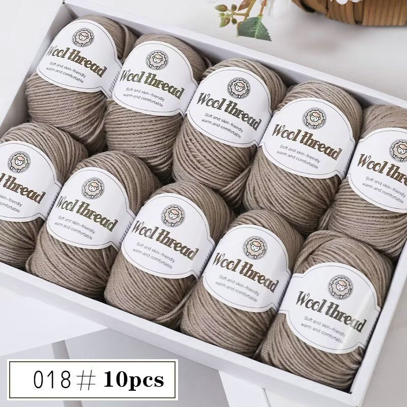 10pcs of Australian Wool Yarn [Approx. 500G/10 Balls Per Pack], Ideal for Crocheting Sweaters, Coats, Vests, Scarves, Hats, and DIY Knitwear, Soft, Warm, and Easy to Knit.