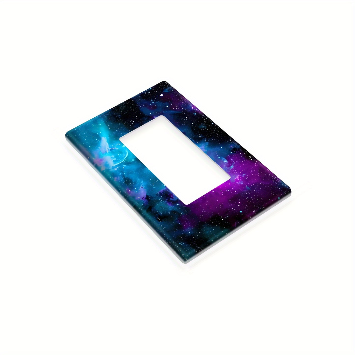 Galaxy Nebula Space Design Light Switch Cover, Screw-In Wall Plate - No Electricity Required for Bedrooms, Bathrooms, Living Rooms