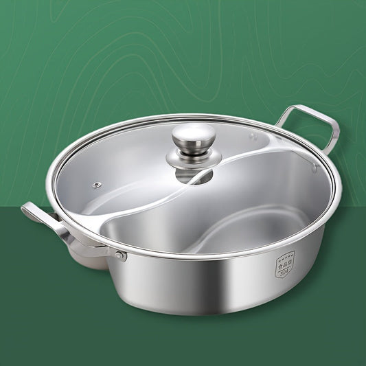 Essential Kitchen Appliance: Large Capacity Stainless Steel Hot Pot & Soup Cooker with Seamless Design for Induction Cooking