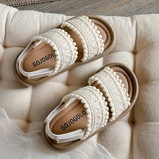 Lightweight, breathable solid color open-toe sandals for girls - perfect for summer.