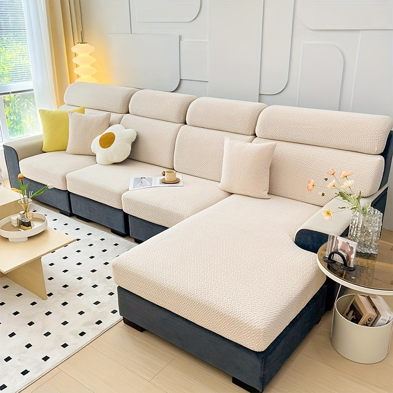 Elastic Sofa Slipcover protects from scratches and dust, fits all seasons and rooms, and enhances home decor.