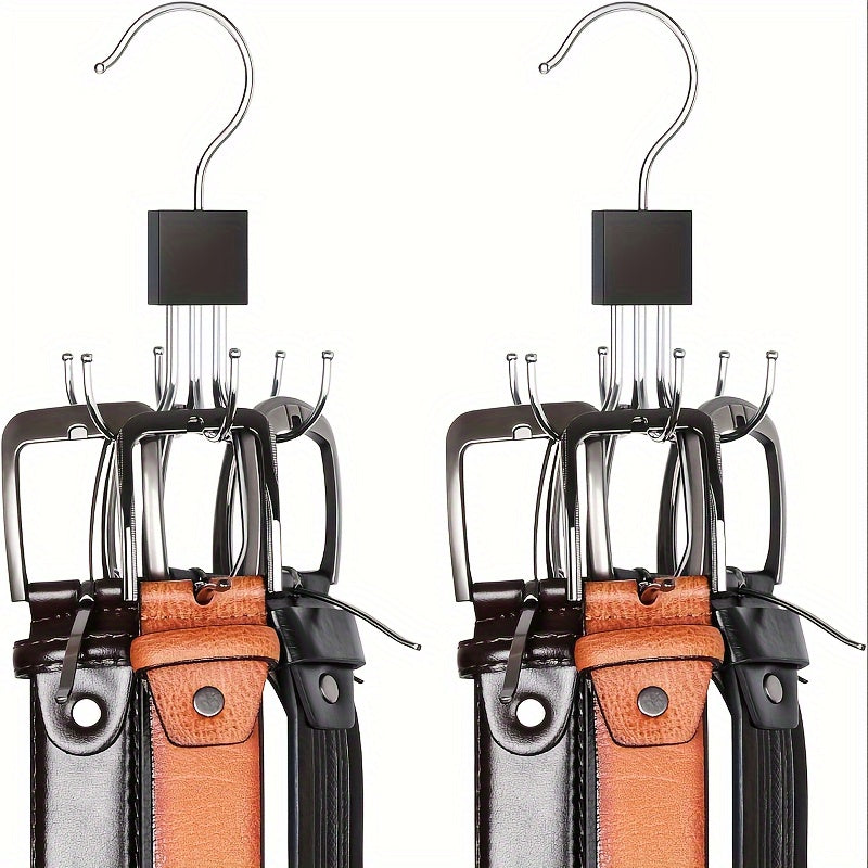 Multi-Claw Bag Storage Hanger Hook, Set of 2 - Metal Storage Rack for Scarves, Belts, and More - Ideal for Bedroom, Closet, Wardrobe, Home, or Dorm Room Organization