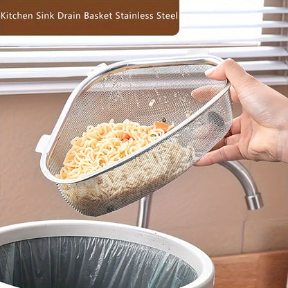 [Top Pick] Stainless Steel Sink Basket - Kitchen Drain Shelf with Strainers - Sink Storage Holder (1 piece)