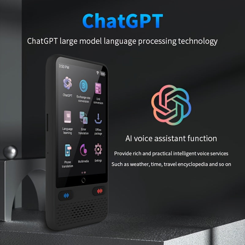 Portable two-way real-time language translator, supports 138 languages accurately both offline and with recorded photos. Ideal for travel, business, and learning.