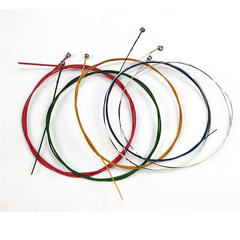 Colorful copper steel strings for acoustic guitar 6-pack