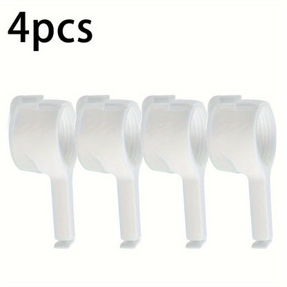 Set of 4 Seal Pour Bag Clips with Spout for Kitchen Storage - Plastic Clamp Sealers for Snack Bags, Cereal, Pasta, and Pantry Organization