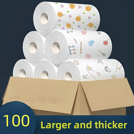 100 pieces of Multi-Purpose Kitchen Towels - Washable and Reusable, Perfect for Removing Oil and Grease, Suitable for Home Cleaning in Kitchen, Bathroom, Bedroom, and Dishwashing duties.