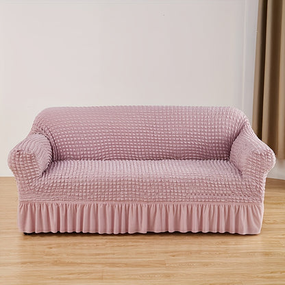 Seersucker slipcover to protect furniture from scratches, slipping, and all seasons.