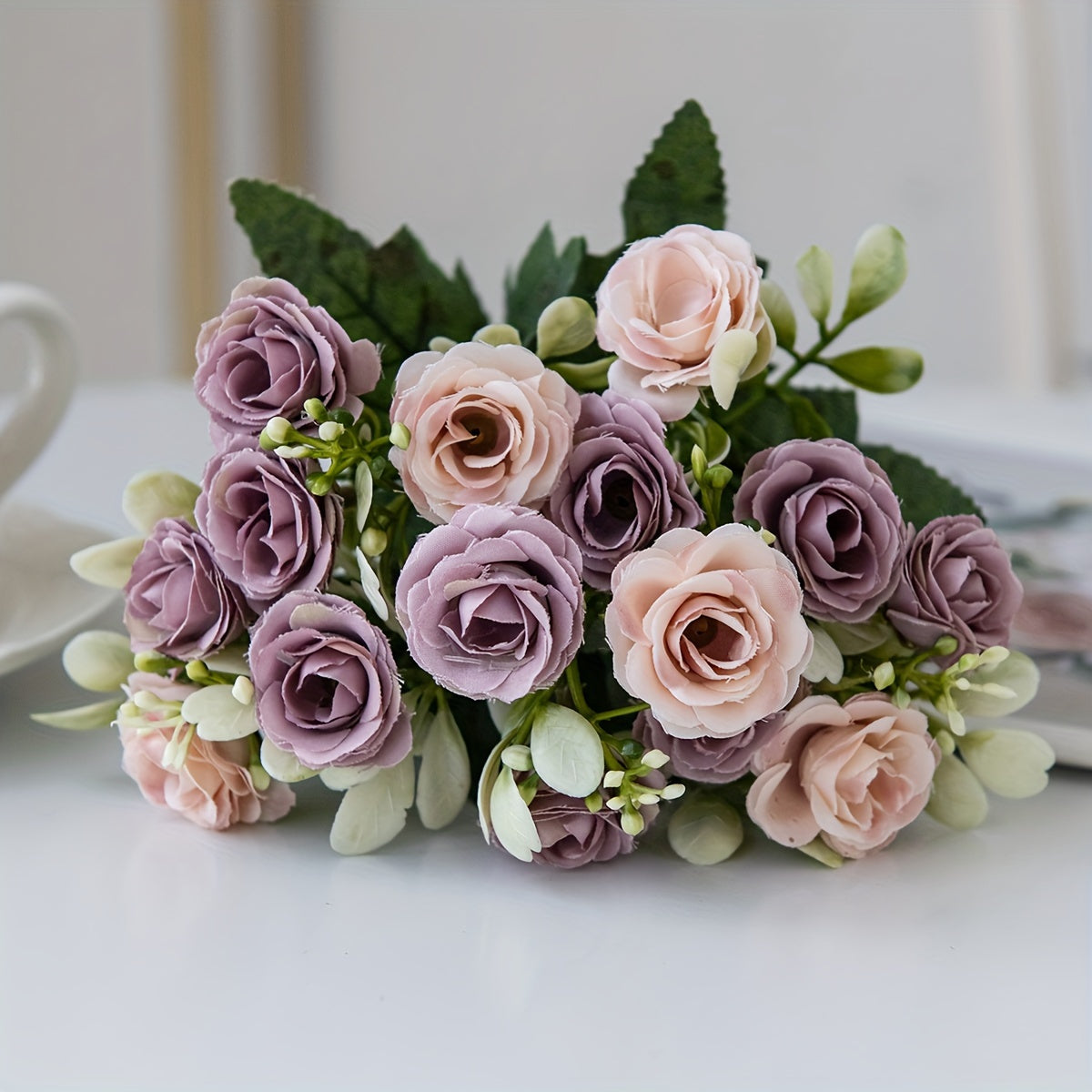 1/3 premium artificial rose flowers for wedding and party decor.