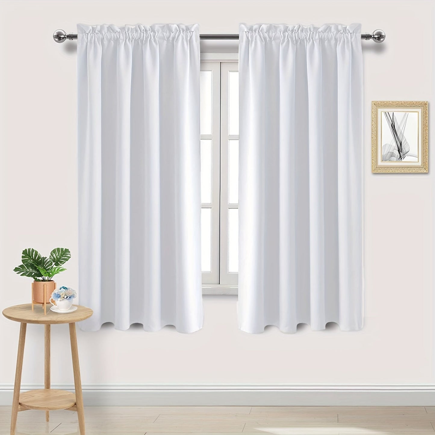 Blackout Curtains with Rod Pocket for Bedroom, Blocks UV Light and Darkens Rooms, Ideal for Living Room, Office, and Home Decor