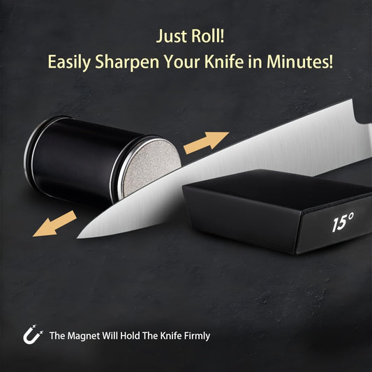 The Knife Sharpener Tool and Hob Knife Sharpener Set are ideal Christmas and New Year gifts. This set includes a Diamond and Ceramic Kitchen Knife Sharpener for Steel, as well as a 15 and 20° Knife Sharpener and a Kitchen Knife Corner Block.