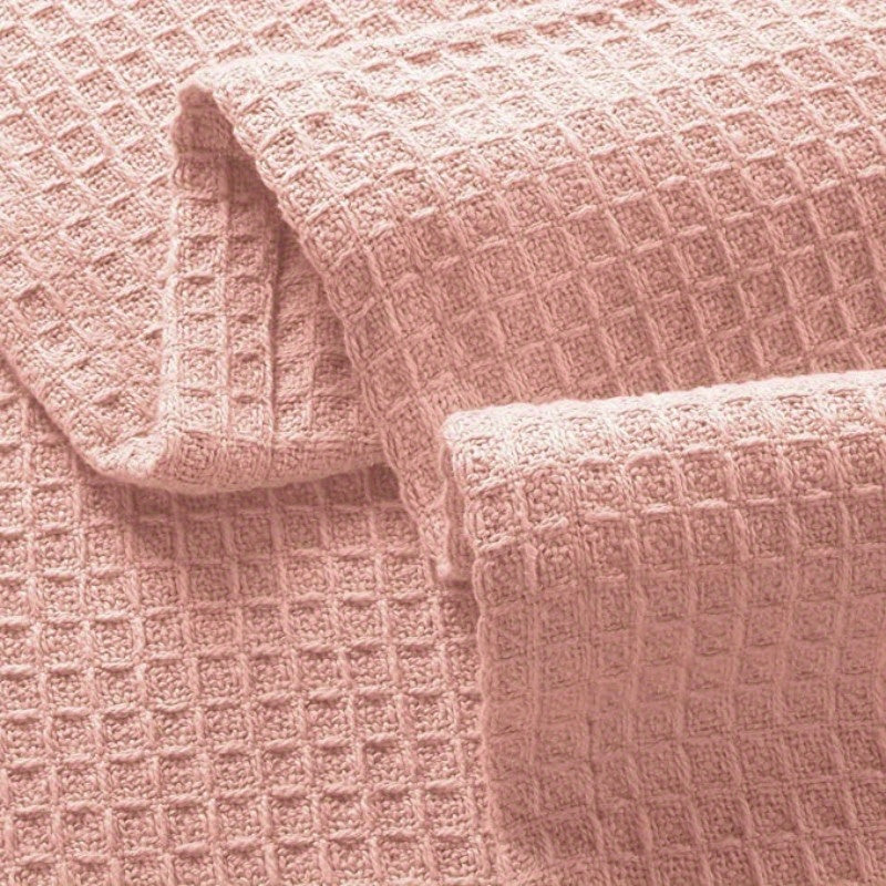 Soft and cozy waffle blanket suitable for all seasons. Perfect for adding warmth and style to your bed, sofa, or office space. Makes a great gift for birthdays, Christmas, or holidays for adults.