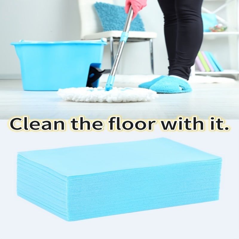 Bulk pack of Blue Multi-Purpose Cleaning Sheets with Non-Scratch Foam Pads for Home & Outdoor Use. Stain Remover suitable for all surfaces including Living Room, Bathroom, Toilet, Kitchen, and Furniture - Perfect for Cleaning Enthusiasts.