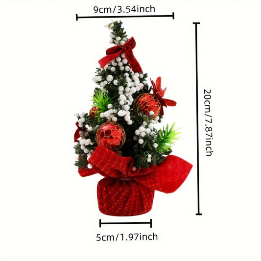 Mini Christmas tree table ornament gift ball.