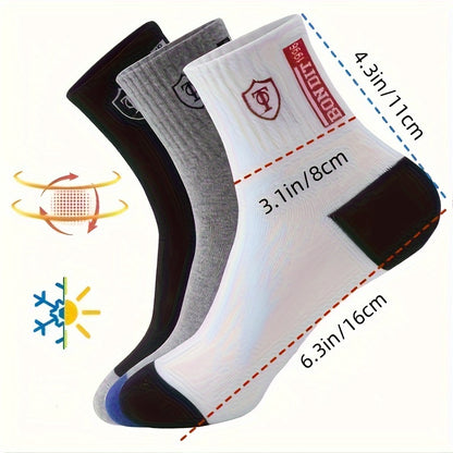 Men's 5-pack Sailor socks, breathable and comfortable for winter and fall. Hand wash only.