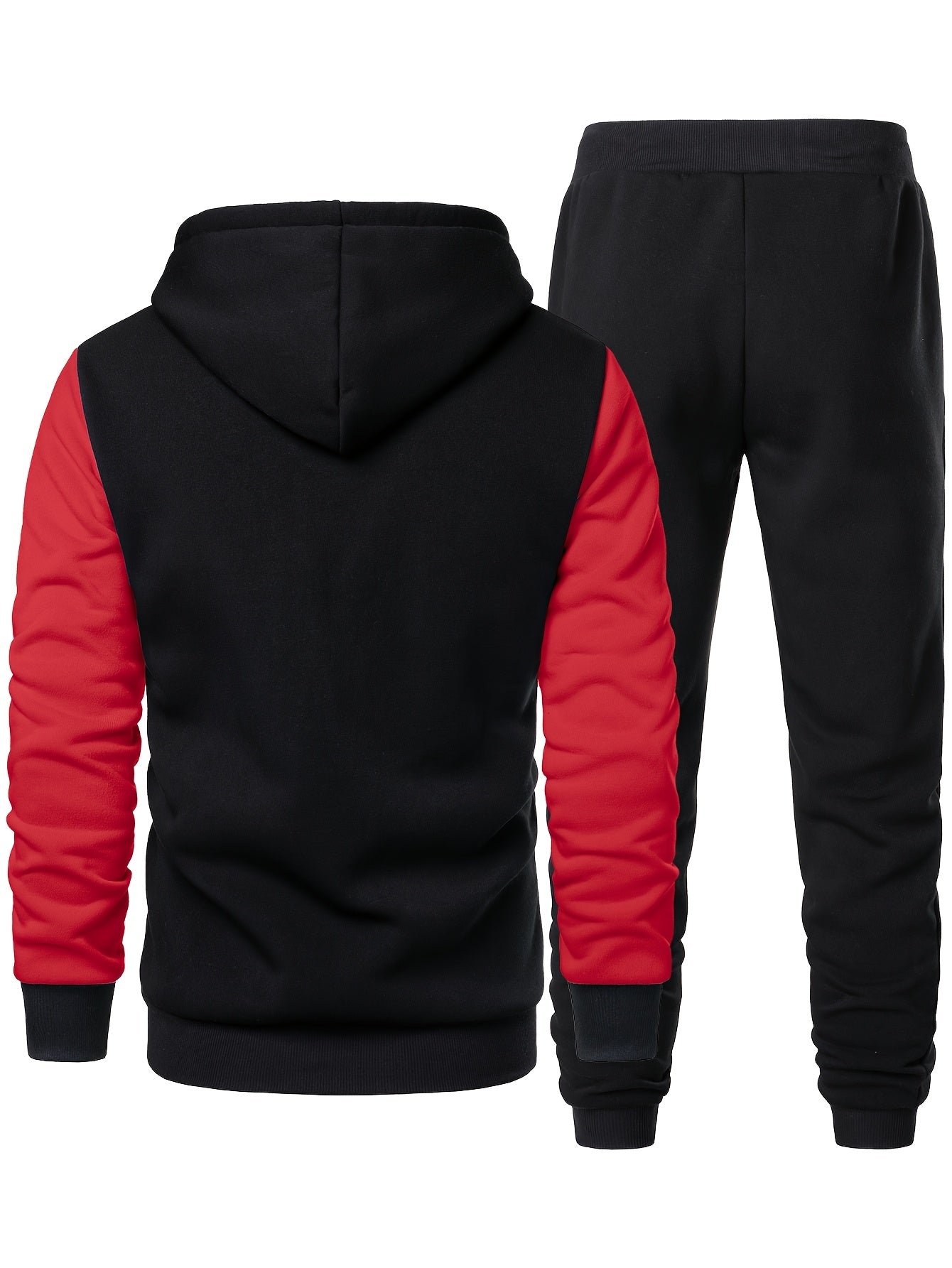 Men's Casual Tracksuit with Hood and Elastic Waistband