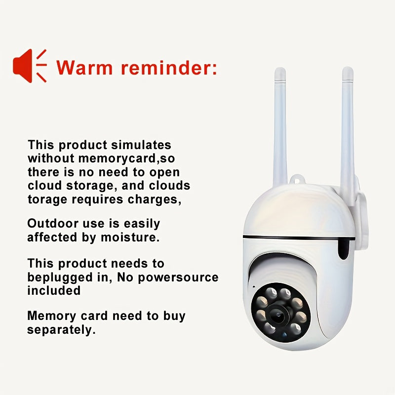 YIIYRY 1080P HD WiFi Security Camera features Night Vision, Two-Way Audio, Cloud/SD Card Support - Ideal for Indoor Monitoring in Bedroom, Living Room, or Dining Area