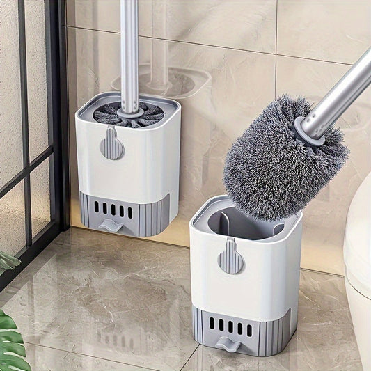 Introducing our new Wall-mounted Toilet Brush Set, complete with a long handle cleaning brush and base. Featuring a soft brush design, this set ensures comprehensive cleaning with no missed spots. Say goodbye to those hard-to-reach areas with our