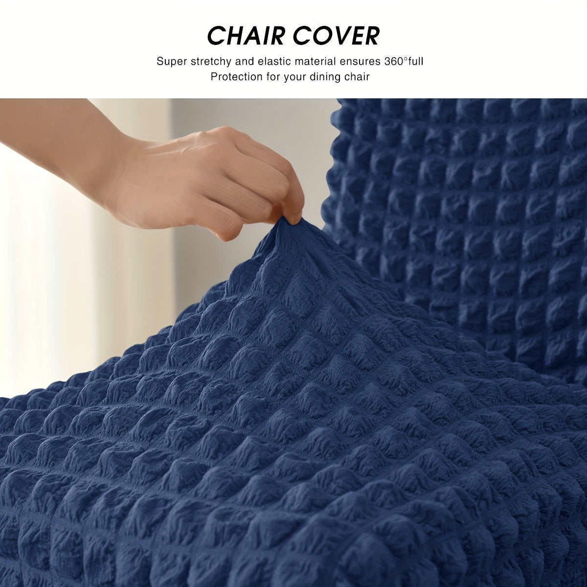 Elegant Bubble Grid Slipcover for Dining Chairs - Ideal for Weddings, Dining Rooms, Offices, Banquets, and Home Decor