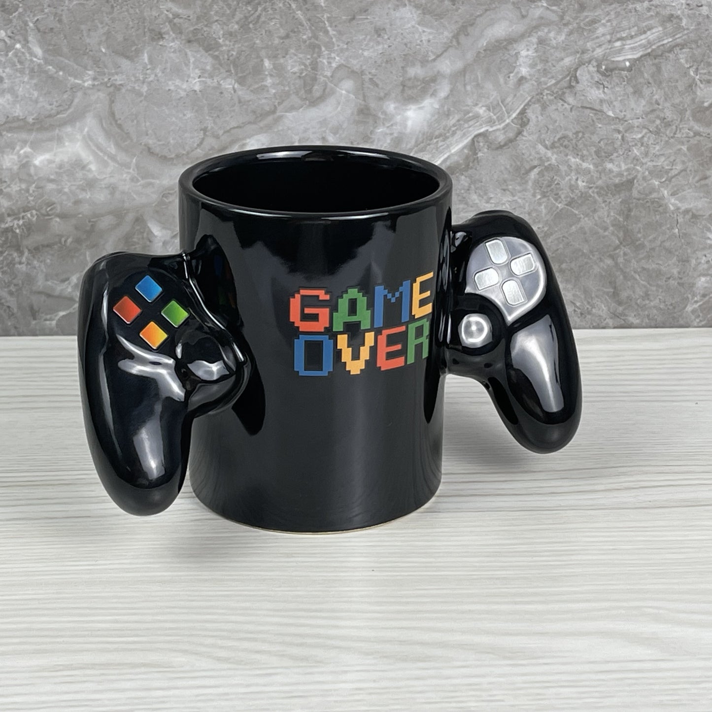 Colorful Game Controller Coffee Cup, ideal for gamers and collectors.