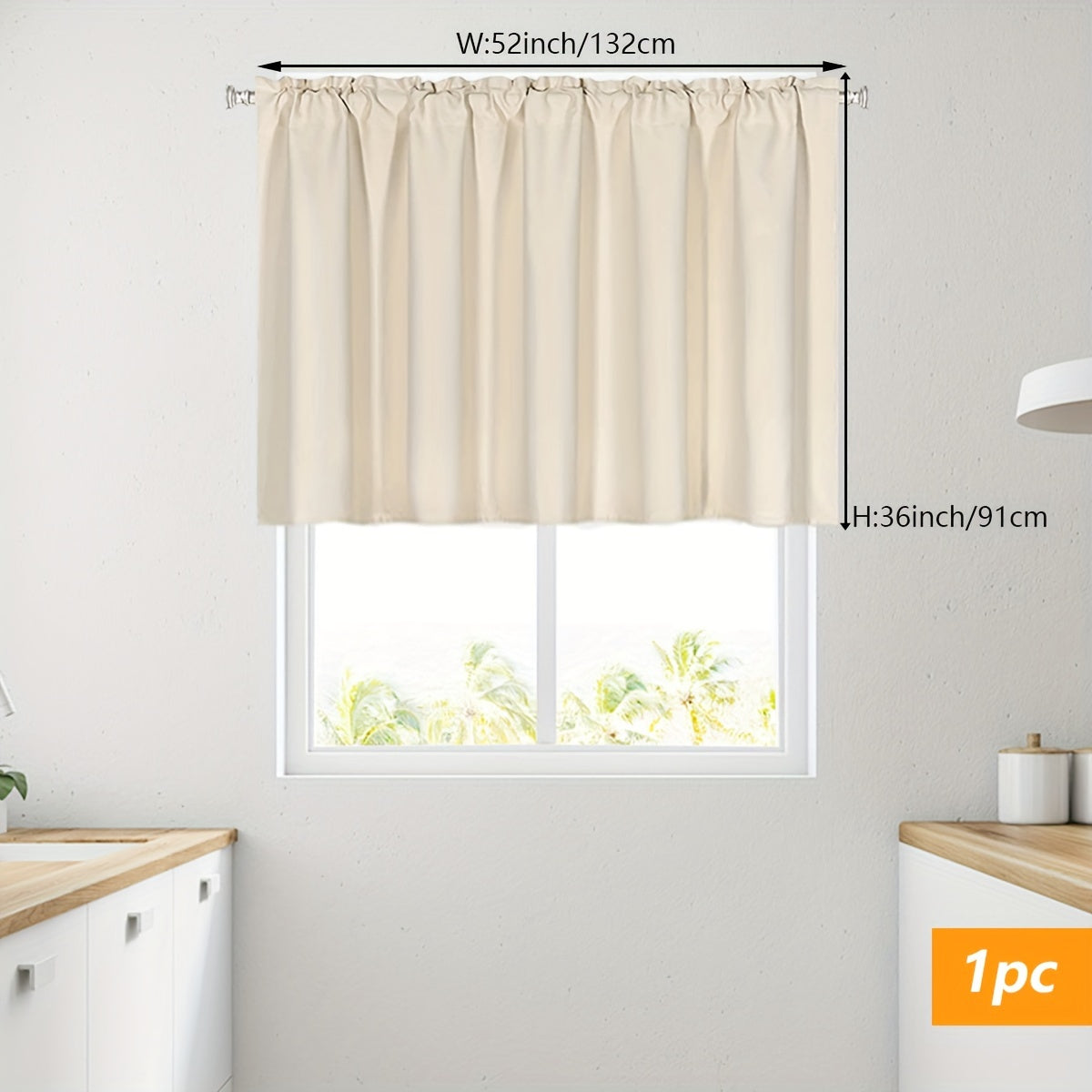 Add a touch of elegance to your kitchen or living room with this stylish, solid color blackout curtain. The rod pocket design makes it easy to hang, while the simple modern style adds a chic flair to any space. Perfect for adding some privacy to your