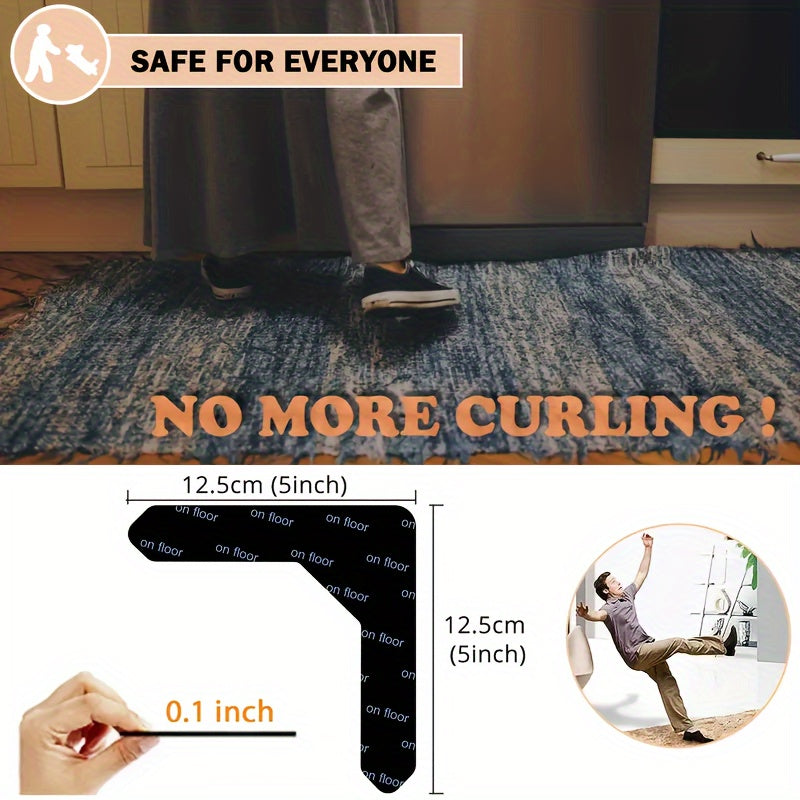 Essential Home Decor Item: Non-Slip Carpet Gripper Tape - Anti-Curl, Removable Adhesive for Kitchen, Living Room, Bathroom