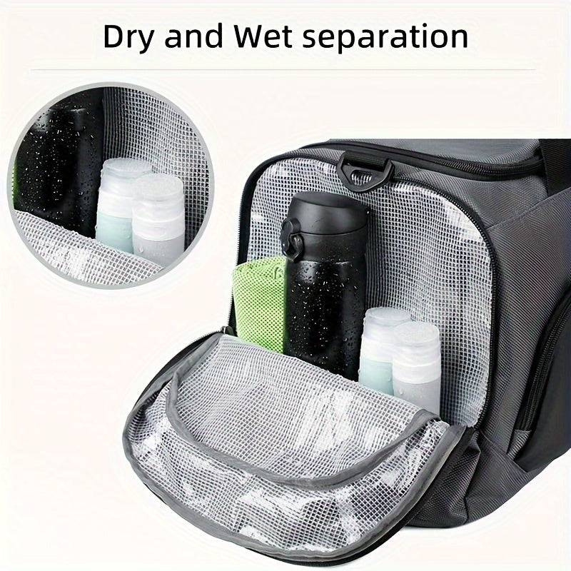 Large capacity basketball bag with separate shoe compartment, suitable for sports, fitness, and travel.