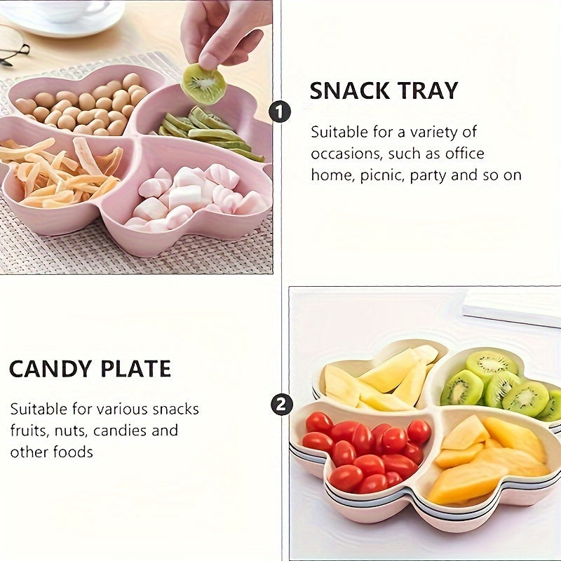 Reusable heart-shaped fruit tray for snacks and desserts at home, parties, weddings, and cafes.