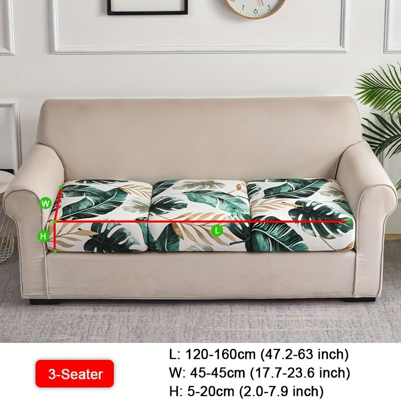 Geometric leaf pattern sofa slipcover protects and decorates your furniture.