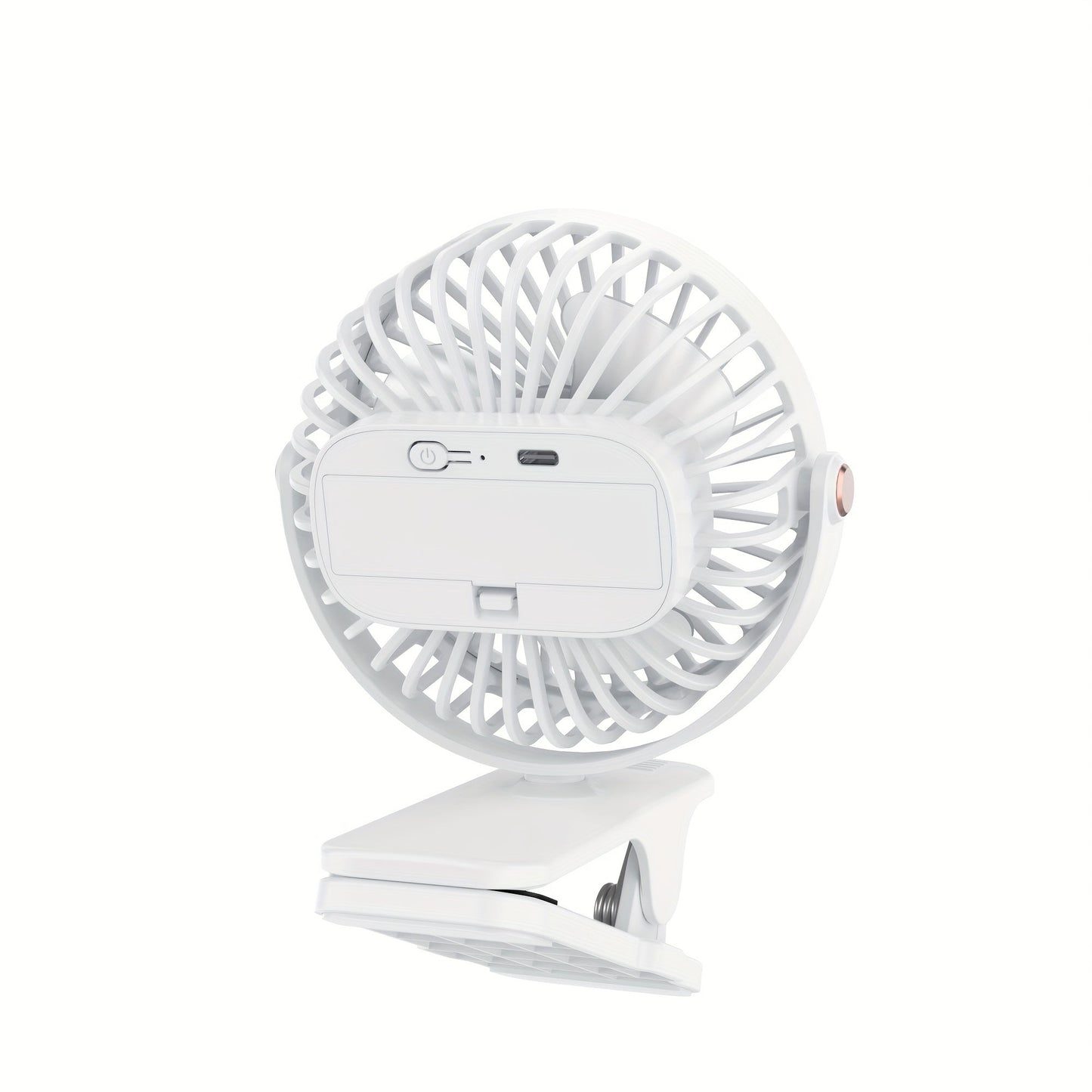 Stay Cool Anywhere with the QIANGDETAI Portable Clip Fan - 360° Rotation, High-Velocity Power, Rechargeable 800mAh Battery, USB Charging, and Quiet Operation - Ideal for Dorms, Bedrooms, Offices, and Improved Air Circulation