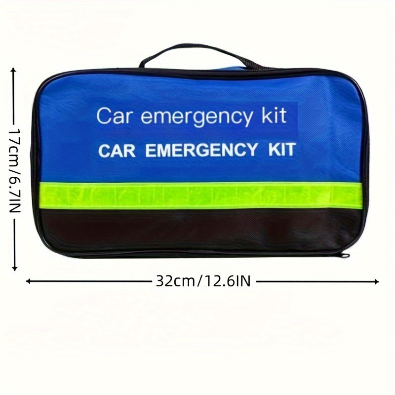 Portable car emergency rescue tool kit with multifunctional capabilities.