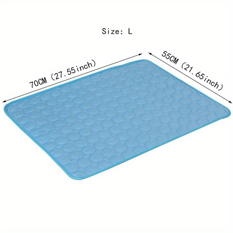 Breathable polyester pet bed for small to medium breeds, ideal for keeping dogs cool in summer.