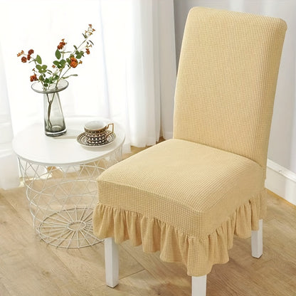 4/6 piece stretch chair slipcovers for dining room or living room furniture protection.