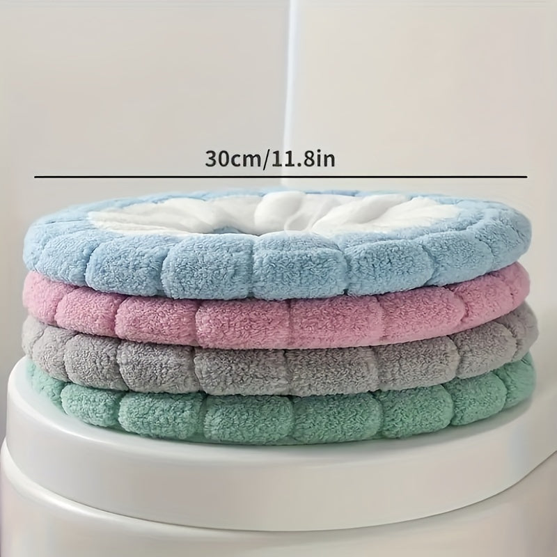 Withdrawable knitted toilet seat cushion, washable and warm.