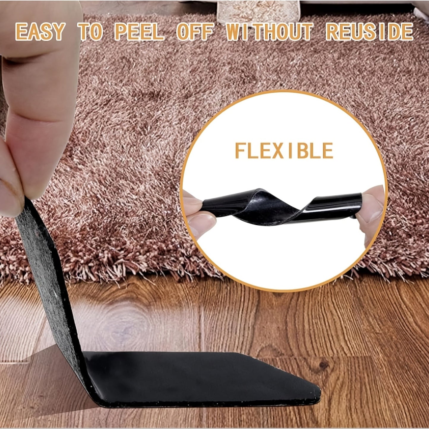 Clamp down your carpet to prevent curls and knots at the corners and ensure clean, precise cuts for a seamless look in your space. Our reusable double-sided adhesive pads provide a flexible solution for securing your carpet to hardwood floors, offering a