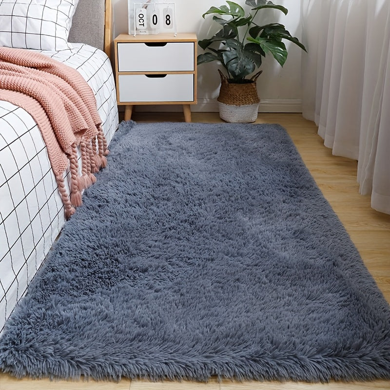 Ultra Soft Plush Long Bedside Carpet - Faux Fur Fluffy Shaggy Bedroom Mat - Soft and Cozy Living Room Rug - Home and Room Decor - 31.5x62.99 inch - 1 piece